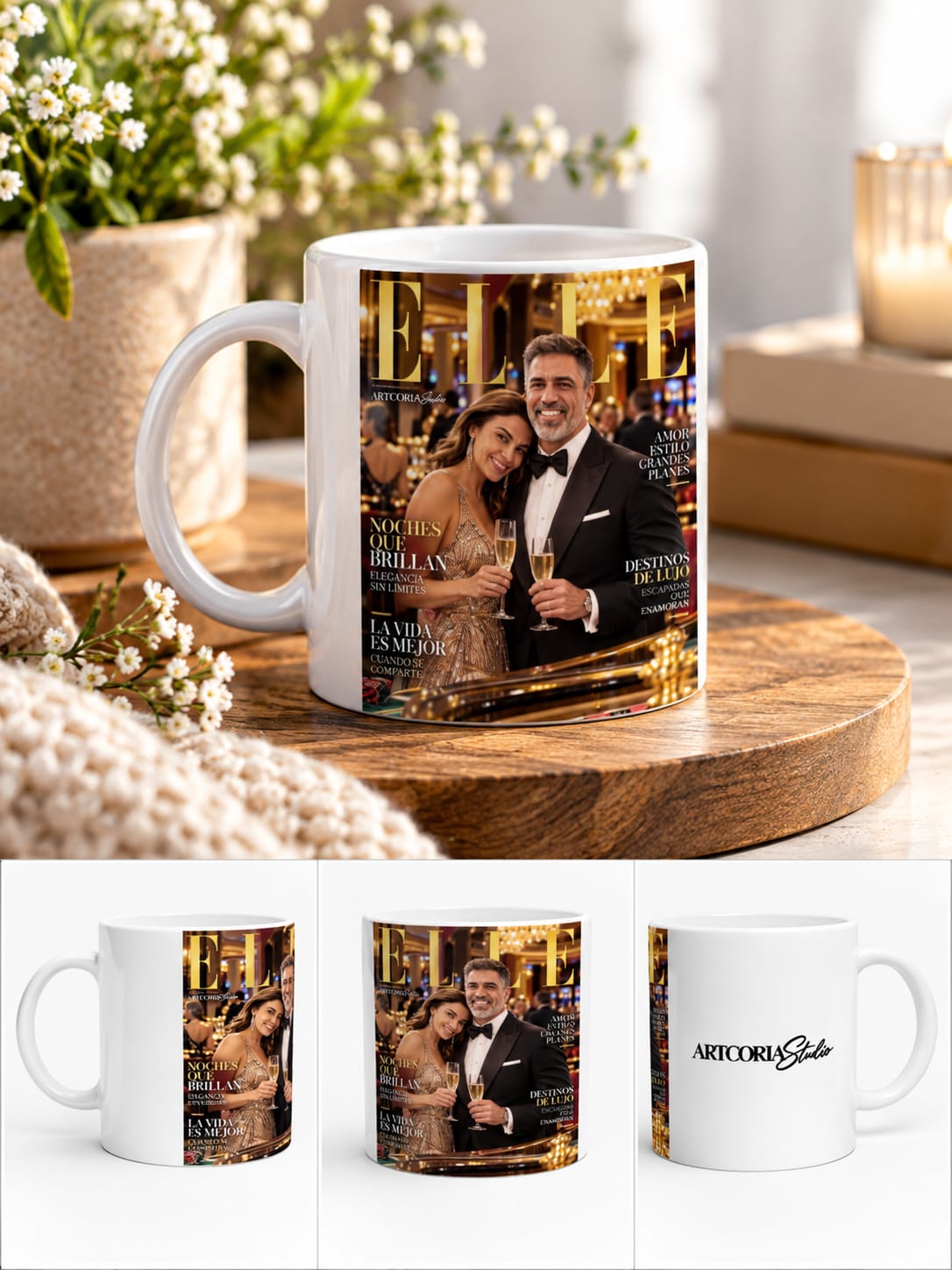 Taza blanca de cerámica de 11 oz- PERSONALIZADA CON TU IMAGEN
