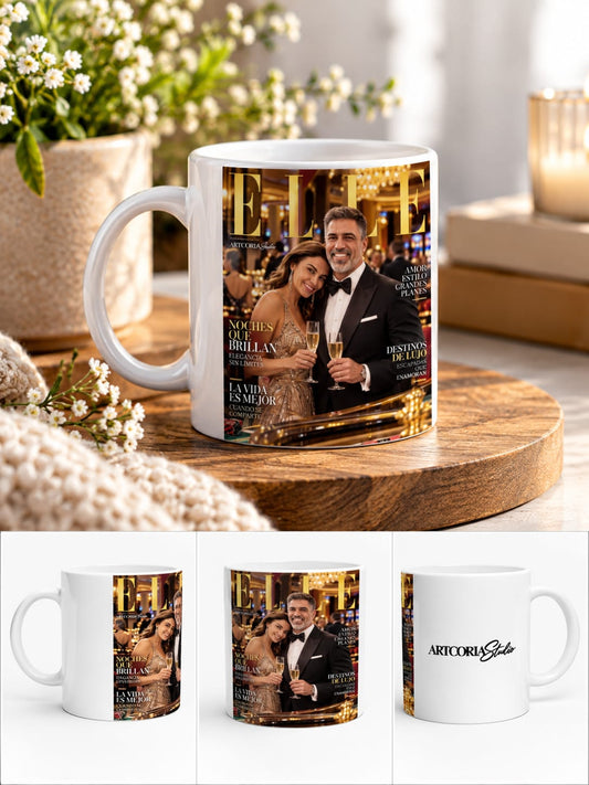 Taza blanca de cerámica de 11 oz- PERSONALIZADA CON TU IMAGEN